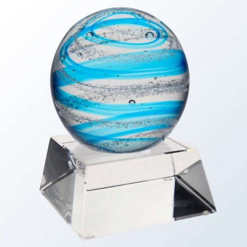 Blue globe glass