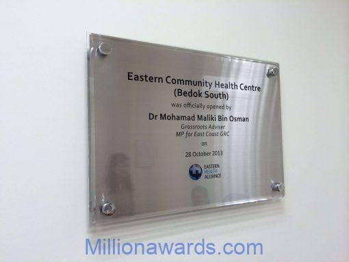 digital print stainless opening plaque